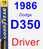 Driver Wiper Blade for 1986 Dodge D350 - Premium