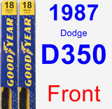 Front Wiper Blade Pack for 1987 Dodge D350 - Premium