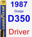 Driver Wiper Blade for 1987 Dodge D350 - Premium