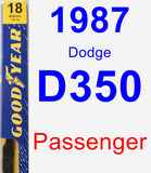 Passenger Wiper Blade for 1987 Dodge D350 - Premium