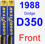 Front Wiper Blade Pack for 1988 Dodge D350 - Premium