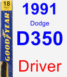 Driver Wiper Blade for 1991 Dodge D350 - Premium