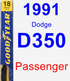 Passenger Wiper Blade for 1991 Dodge D350 - Premium