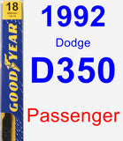 Passenger Wiper Blade for 1992 Dodge D350 - Premium