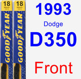 Front Wiper Blade Pack for 1993 Dodge D350 - Premium