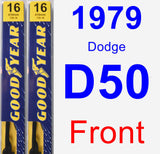 Front Wiper Blade Pack for 1979 Dodge D50 - Premium