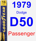 Passenger Wiper Blade for 1979 Dodge D50 - Premium