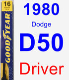 Driver Wiper Blade for 1980 Dodge D50 - Premium