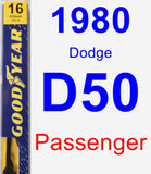 Passenger Wiper Blade for 1980 Dodge D50 - Premium