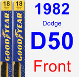 Front Wiper Blade Pack for 1982 Dodge D50 - Premium