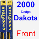 Front Wiper Blade Pack for 2000 Dodge Dakota - Premium