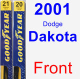 Front Wiper Blade Pack for 2001 Dodge Dakota - Premium