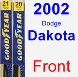 Front Wiper Blade Pack for 2002 Dodge Dakota - Premium