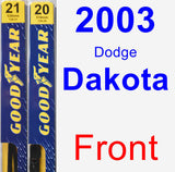 Front Wiper Blade Pack for 2003 Dodge Dakota - Premium