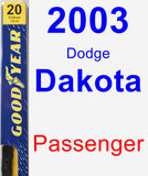 Passenger Wiper Blade for 2003 Dodge Dakota - Premium