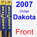 Front Wiper Blade Pack for 2007 Dodge Dakota - Premium