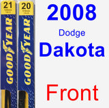 Front Wiper Blade Pack for 2008 Dodge Dakota - Premium