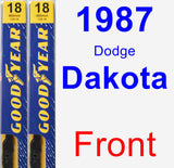 Front Wiper Blade Pack for 1987 Dodge Dakota - Premium