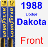Front Wiper Blade Pack for 1988 Dodge Dakota - Premium