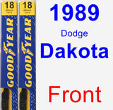 Front Wiper Blade Pack for 1989 Dodge Dakota - Premium