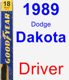 Driver Wiper Blade for 1989 Dodge Dakota - Premium
