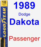 Passenger Wiper Blade for 1989 Dodge Dakota - Premium