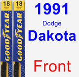 Front Wiper Blade Pack for 1991 Dodge Dakota - Premium