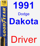 Driver Wiper Blade for 1991 Dodge Dakota - Premium