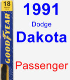 Passenger Wiper Blade for 1991 Dodge Dakota - Premium