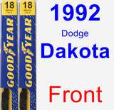 Front Wiper Blade Pack for 1992 Dodge Dakota - Premium