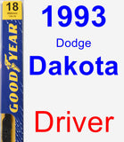 Driver Wiper Blade for 1993 Dodge Dakota - Premium