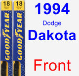 Front Wiper Blade Pack for 1994 Dodge Dakota - Premium