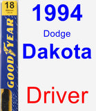 Driver Wiper Blade for 1994 Dodge Dakota - Premium