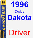 Driver Wiper Blade for 1996 Dodge Dakota - Premium
