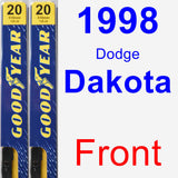 Front Wiper Blade Pack for 1998 Dodge Dakota - Premium