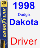 Driver Wiper Blade for 1998 Dodge Dakota - Premium