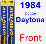 Front Wiper Blade Pack for 1984 Dodge Daytona - Premium