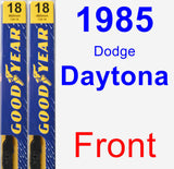 Front Wiper Blade Pack for 1985 Dodge Daytona - Premium