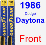 Front Wiper Blade Pack for 1986 Dodge Daytona - Premium
