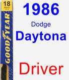 Driver Wiper Blade for 1986 Dodge Daytona - Premium