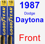 Front Wiper Blade Pack for 1987 Dodge Daytona - Premium