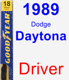 Driver Wiper Blade for 1989 Dodge Daytona - Premium