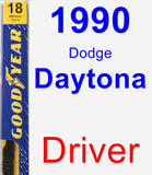 Driver Wiper Blade for 1990 Dodge Daytona - Premium