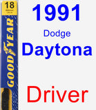 Driver Wiper Blade for 1991 Dodge Daytona - Premium