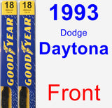 Front Wiper Blade Pack for 1993 Dodge Daytona - Premium