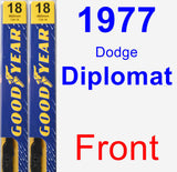 Front Wiper Blade Pack for 1977 Dodge Diplomat - Premium