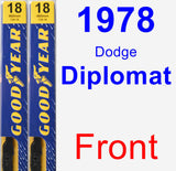 Front Wiper Blade Pack for 1978 Dodge Diplomat - Premium