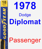 Passenger Wiper Blade for 1978 Dodge Diplomat - Premium