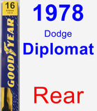Rear Wiper Blade for 1978 Dodge Diplomat - Premium