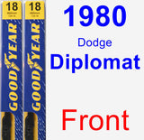 Front Wiper Blade Pack for 1980 Dodge Diplomat - Premium